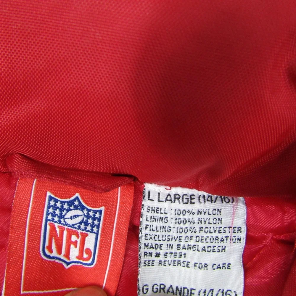 Tampa Bay Buccaneers Jacket Youth Large Red Black White NFL Football Vintage 90s